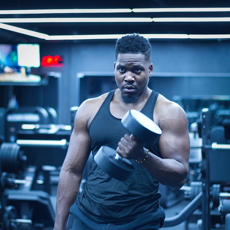 Professional gym with weight equipment